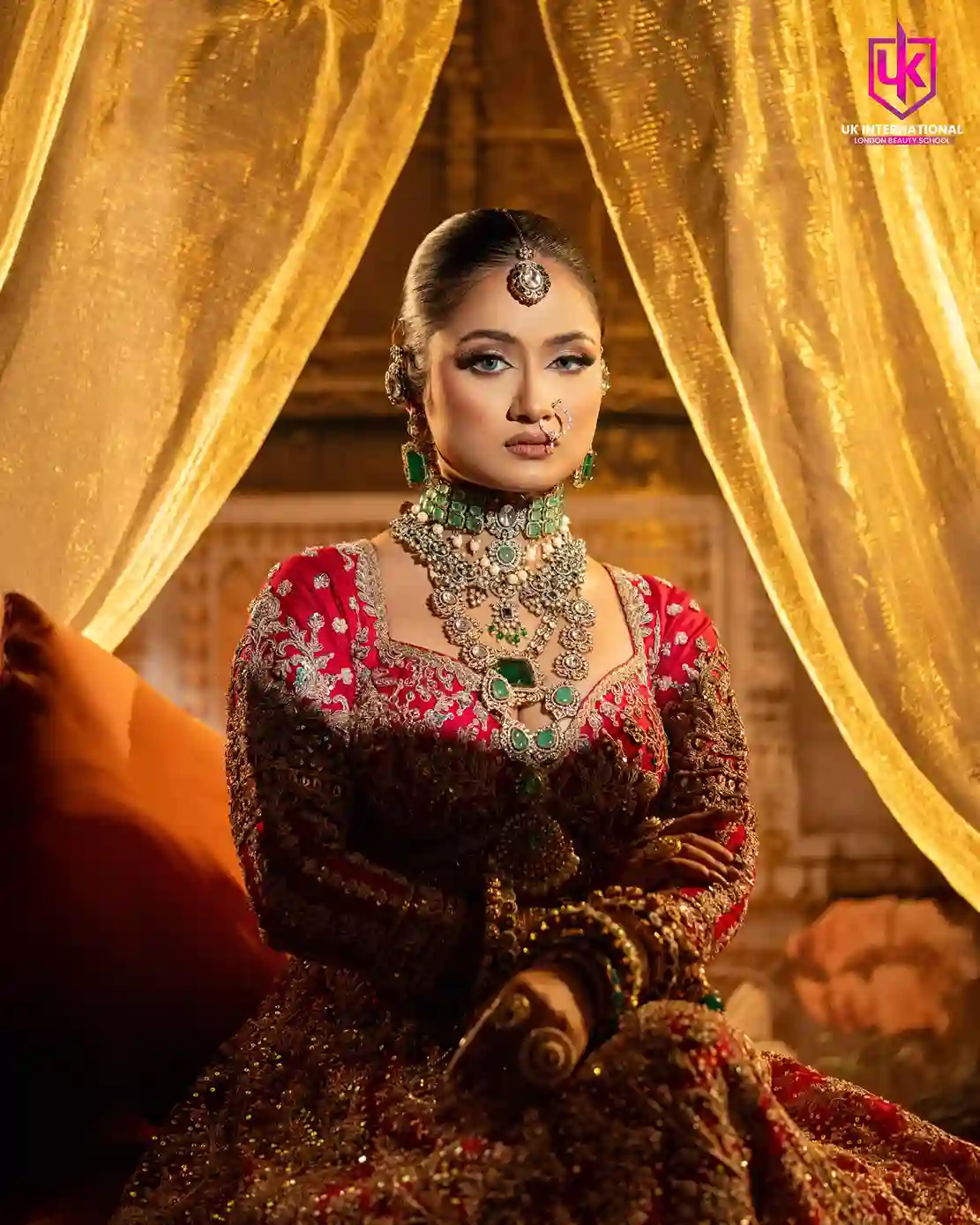 Bridal makeup training session